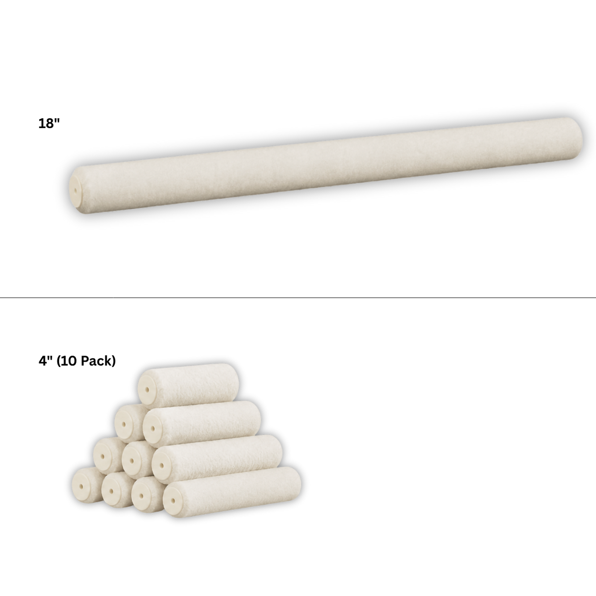 Microfiber Roller Covers - 4" & 18"